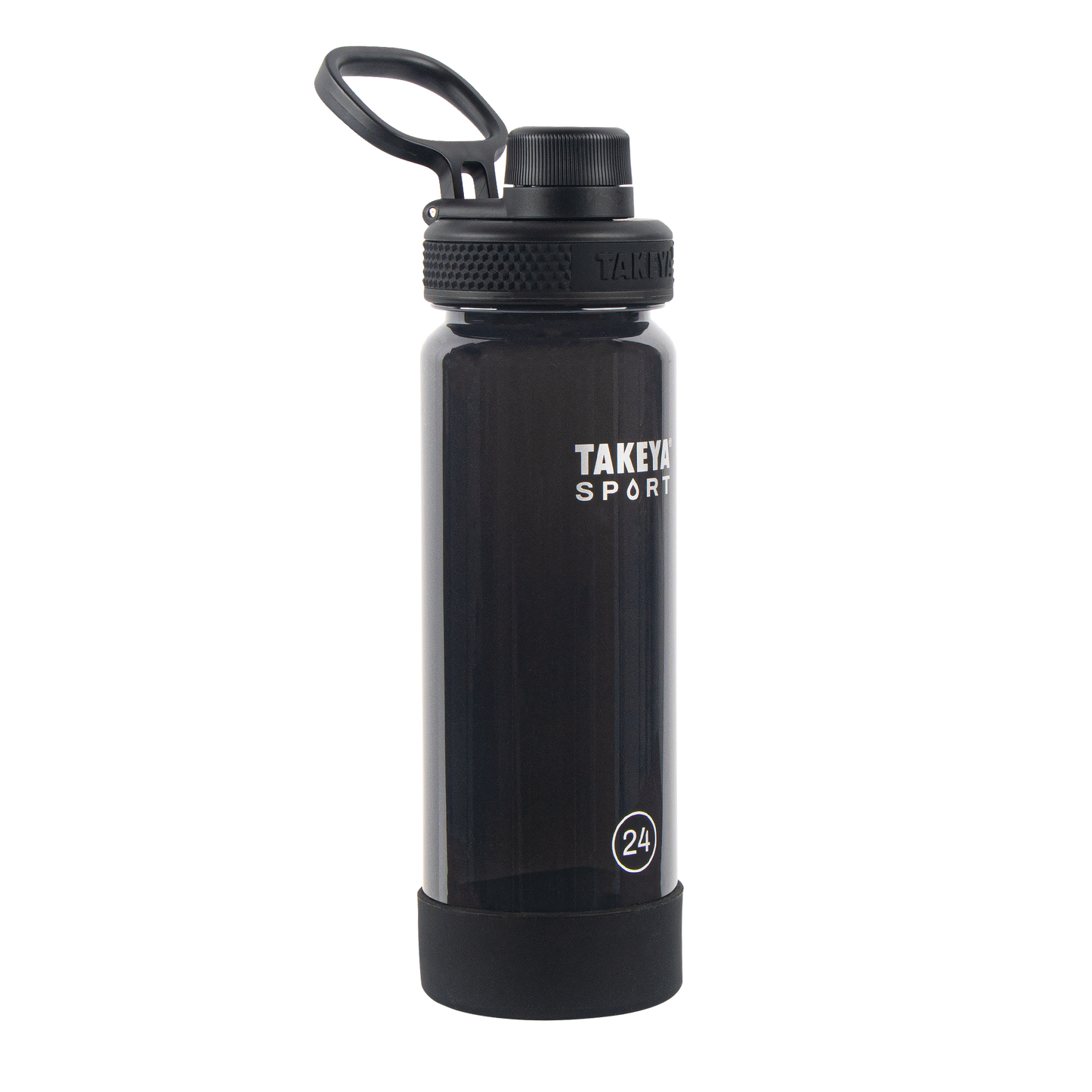 tritan-sport-water-bottle-with-spout-lid-r7 51664-TKS-Tritan-Spout-24-GrandSlamBlack-frontangle.png